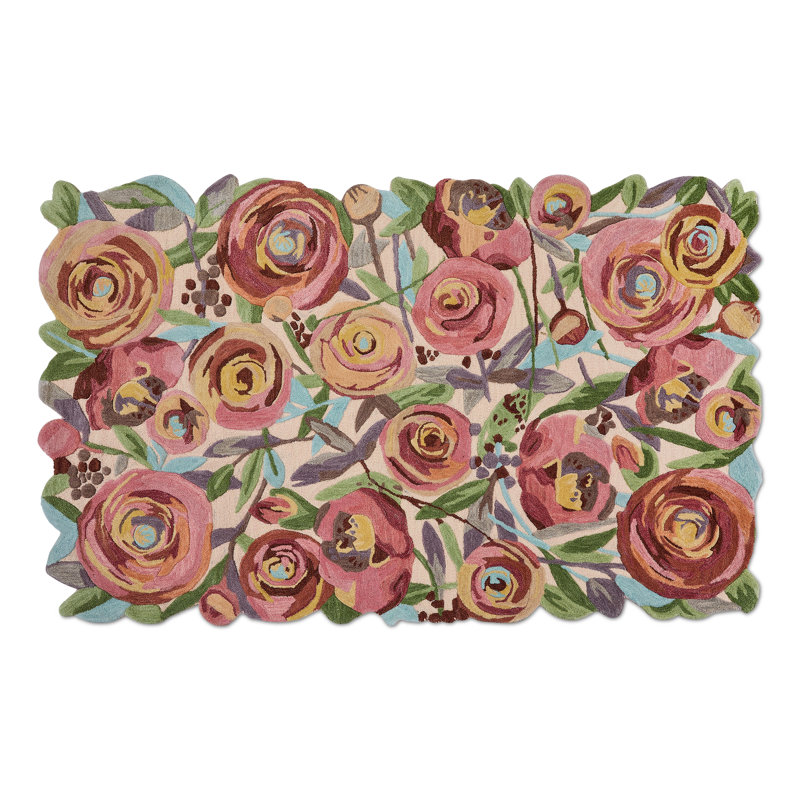 Sonia's Rose Rug, Rectangle 5' x 8'