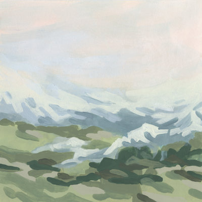 Snowcapped Vista II by June Erica Vess - Wrapped Canvas Painting