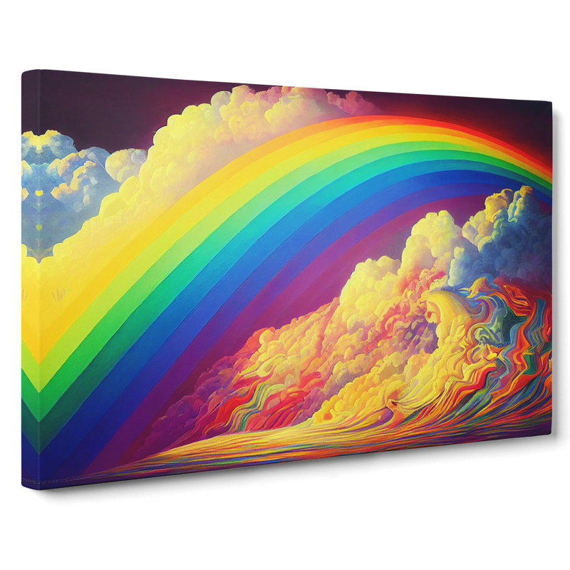 Rainbow Through The Clouds Vol.3 - Wrapped Canvas, 40cm H x 60cm W x 3cm D