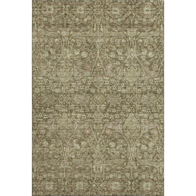 Premium Machine Washable Ducote AMF1133 Global Rug