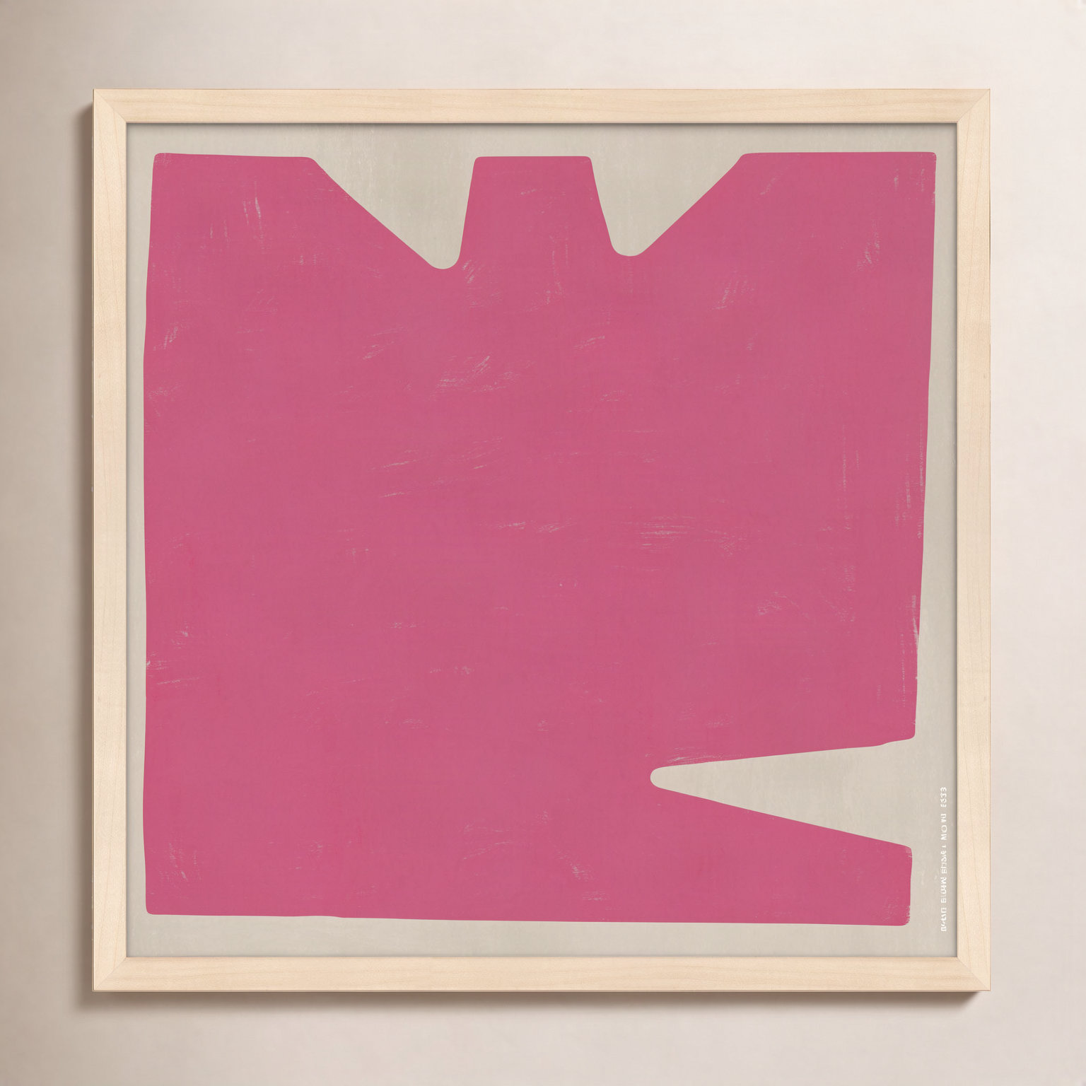 Carolina "Sculpted Pastel 1" Print, Maple Paper Framed, 44" H x 44" W