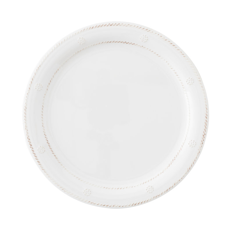 White Round Melamine Dinner Plate, 11" - Microwave & Freezer Safe