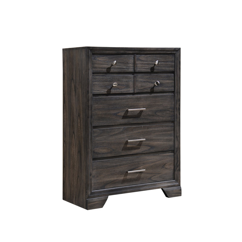 Commode en bois gris foncé 1Pc