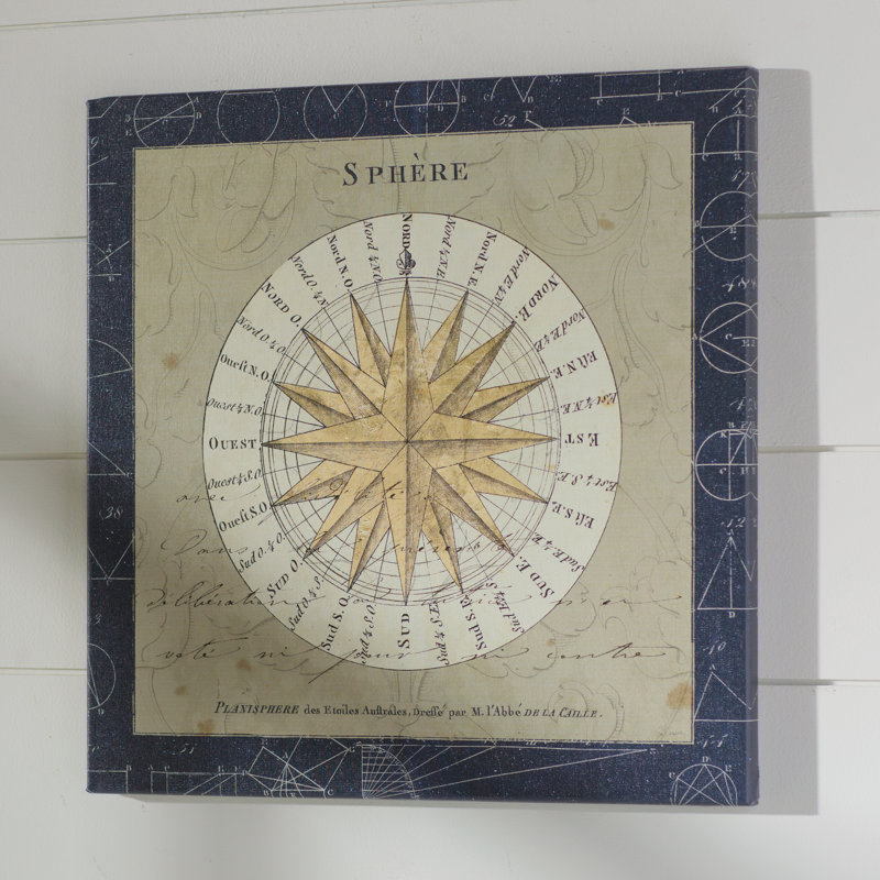 « planisphere of the stars », reproduction d’art sur toile tendue en bleu, H 26 po x l 26 po x P 1,5 po