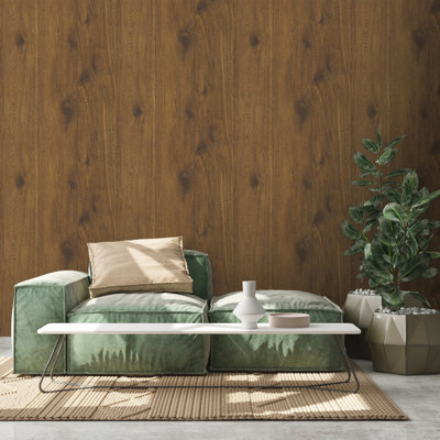 Rouleau de papier peint effet bois noué Woods and Wicker Collection