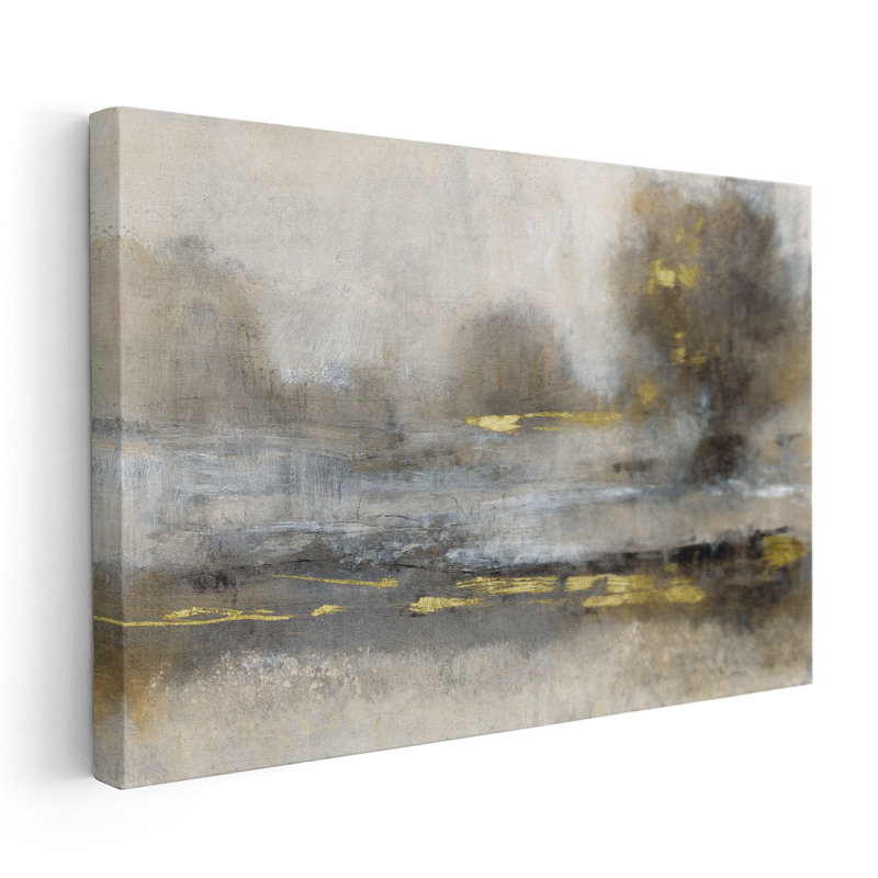 Paysage doré embelli - Reproduction d'art sur toile, H 20 po x l 30 po