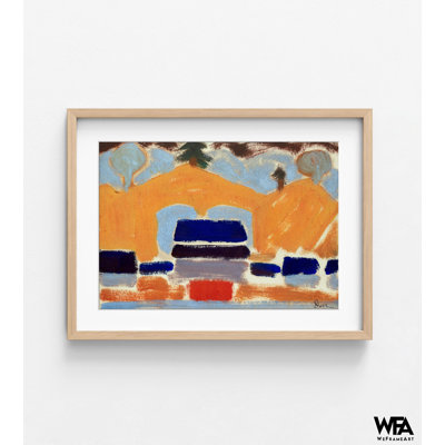 Landscape With Houses By Arthur Dove Painting Print, Arthur Dove Abstract Print, Abstract Landscape Painting, Wall Art
