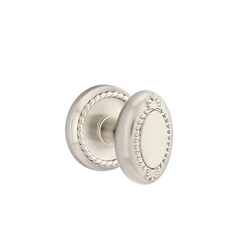 Double Dummy Oval Knob, Satin Nickel