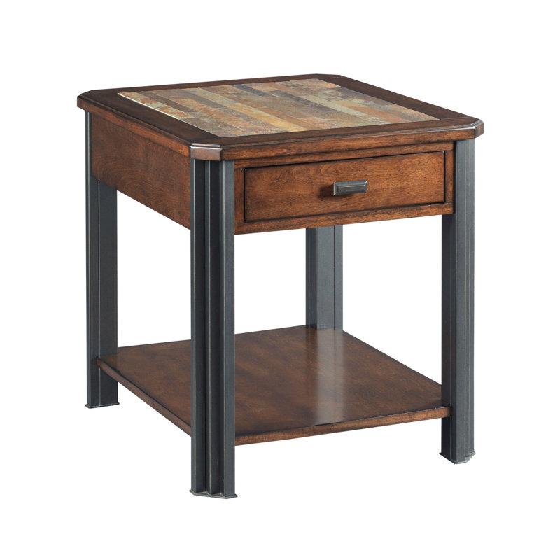 Meneses End Table with Storage