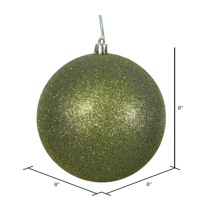 Décoration de boule décorative des Fêtes, 8", Paillettes olive