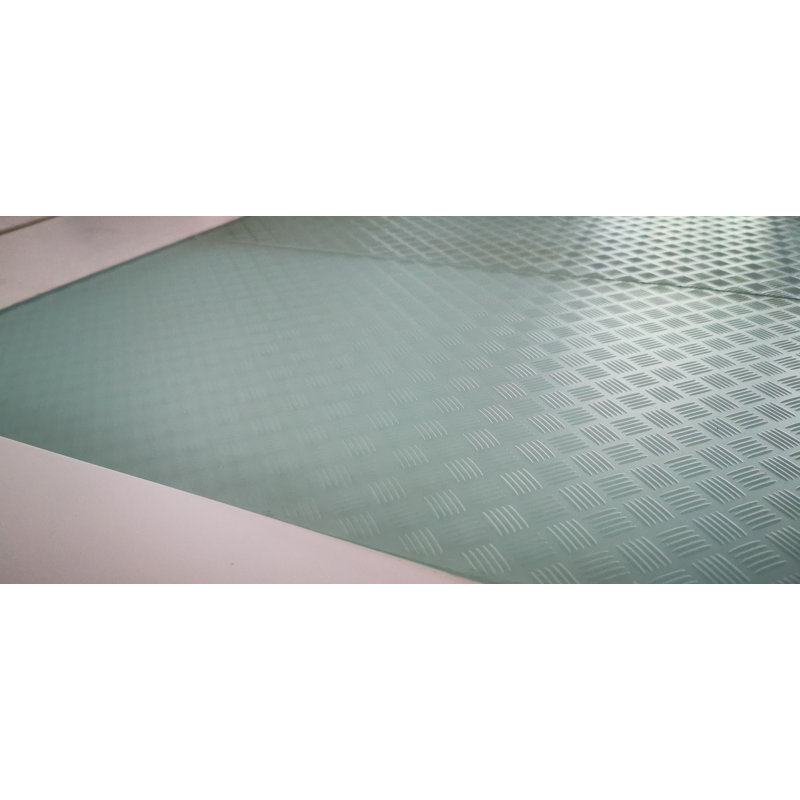 Carrelage de sol grand format en verre texturé 12 po x 24 po Elements Edge, Menthe pâle