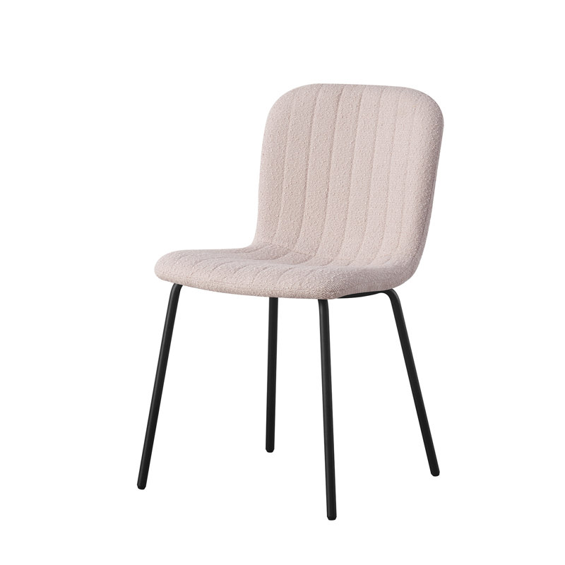 Linen Fabric Dining Chairs Upholstered Chairs, Brown, Set Of 2