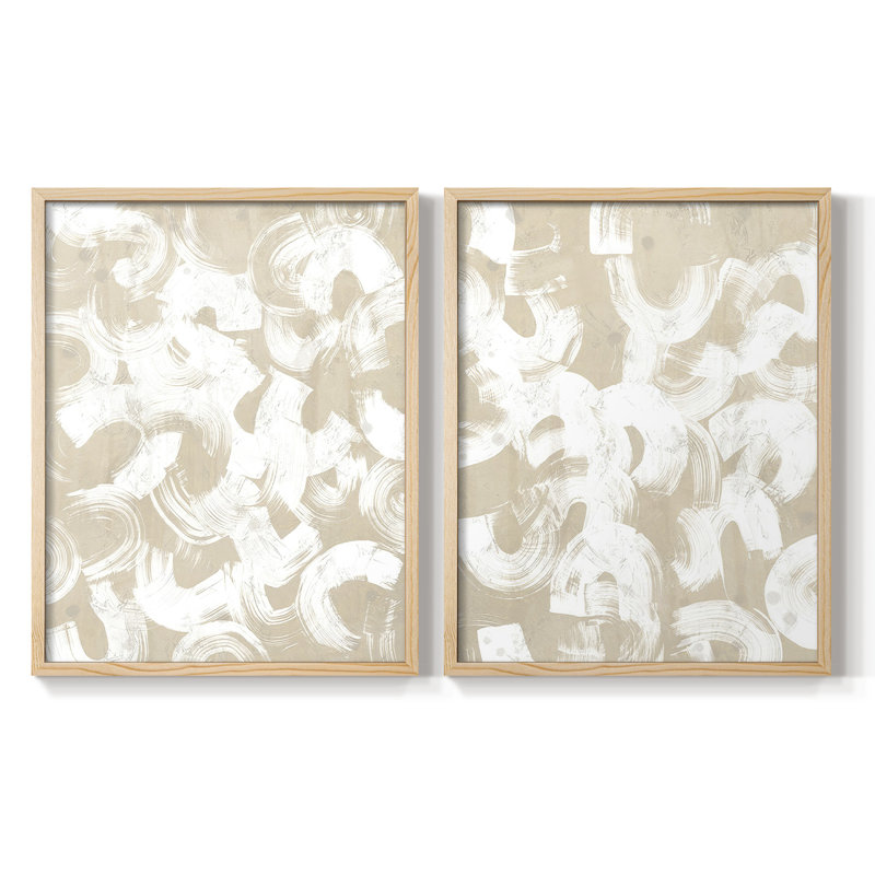 Impression encadrée Swish Stone I-Premium - prête à être accrochée - aucun clou requis - aucun clou requis, Bois naturel