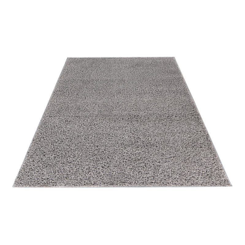 Twist Solid Colour Area Rug, Rectangular 160 x 230cm, Silver