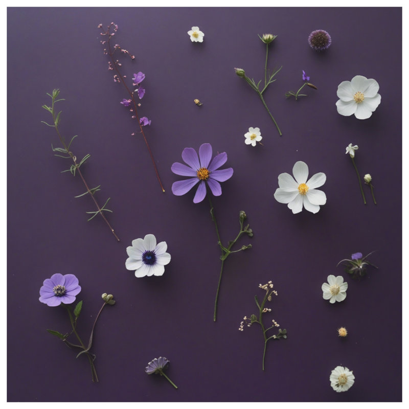  Tapisserie murale fleurs blanches - décoration murale florale, 50in H x60in W with 4 Grommets