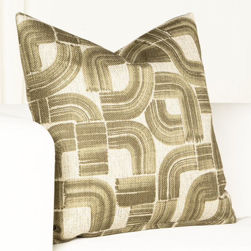 Coussin Albue, Plumes, Aneth, 22 po x 22 po