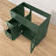 Meuble-lavabo de salle de bain vert 36 po seulement, base de meuble-lavabo autoportante de style Shaker avec portes et tiroirs à fermeture en douceur, armoire de rangement prête à assembler avec poignées en or brossé RTA