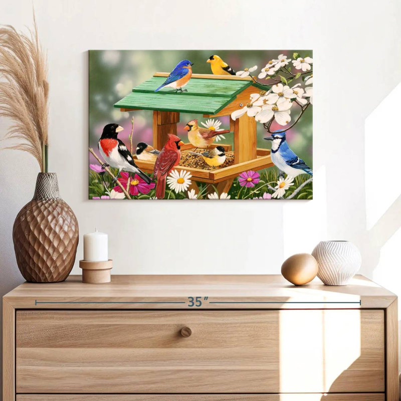 Crowle Backyard Birds Spring Feast, 16" H x 24" W