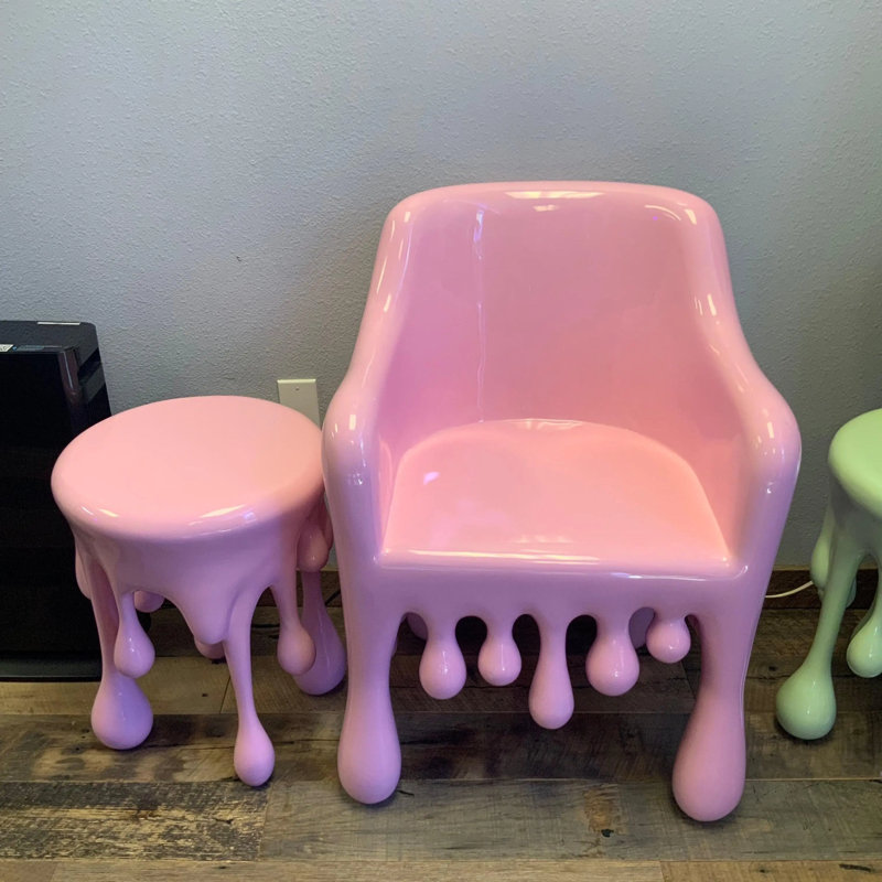 Statue de table d'appoint qui fond, Rose