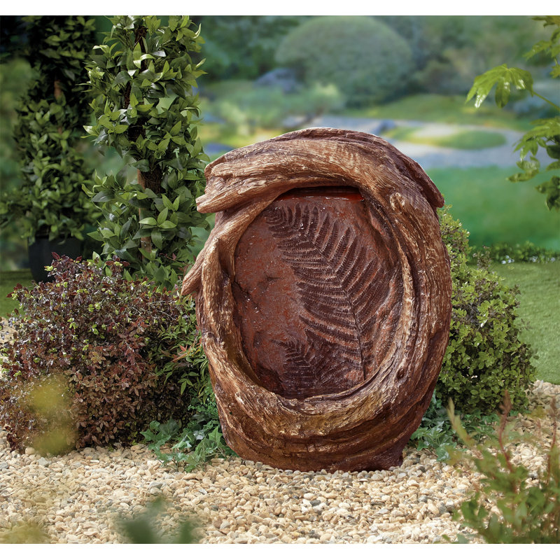 Easy Fountain Forest Fern with Lights Mains Plugin Powered Water Feature