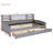 Velvet Upholstered Twin Size Platform Storage Bed With Underbed Drawers and Built-In Side Storage, cool gray-2056361518