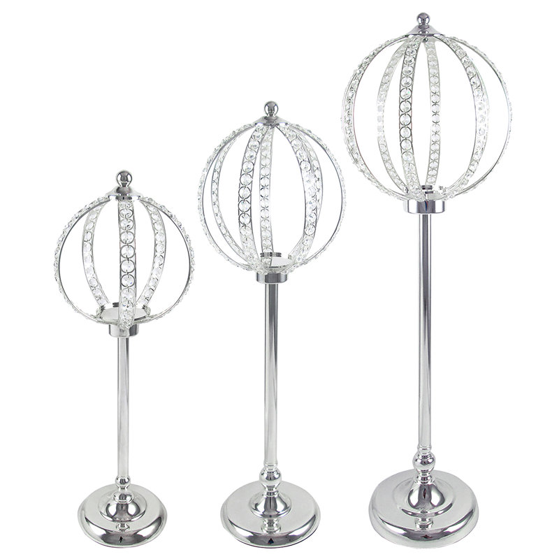 Boule à billes Saltram Princess Crystal, H 24 po x l 8 po x P 8 po, Argent