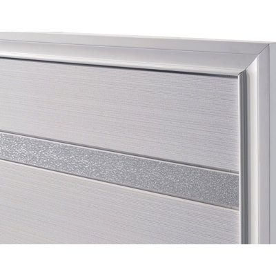 Tête de lit contemporaine à très grand lit à panneau blanc avec tiroir pour chambre à coucher moderne et support de rangement