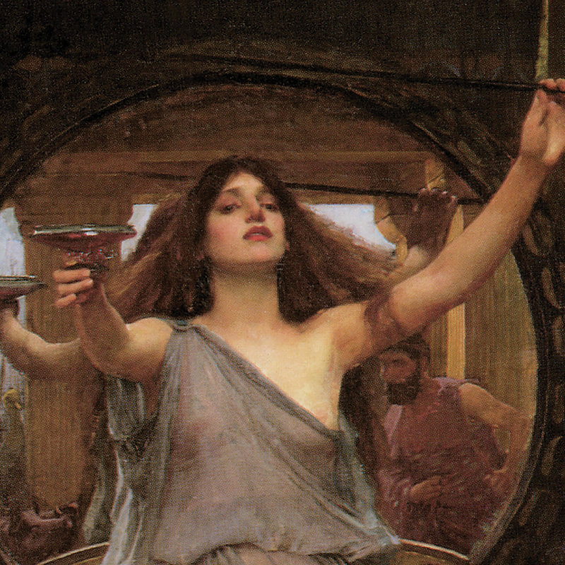«Circce Offrant the Cup to Ulysses, 1891» par John William Waterhouse, reproduction d'art encadrée