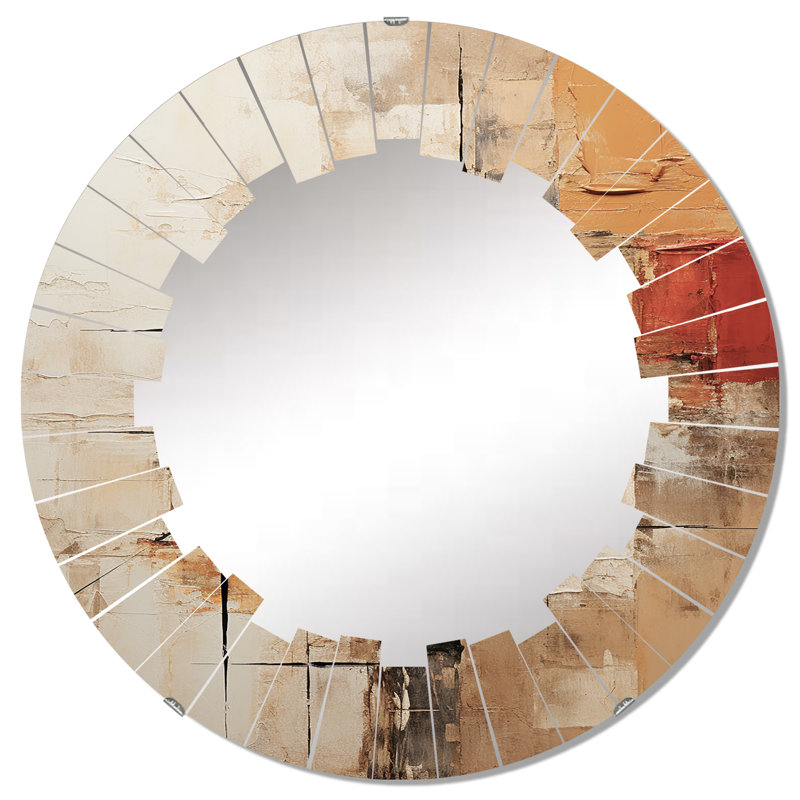 Mazzariello - Miroir mural moderne rond, 32 po x 32 po