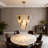 11-Light Dimmable Tiered Leaf Chandelier