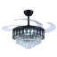 Ventilateur de plafond 48 "rétractable en cristal avec lumières DEL et télécommande-626839902