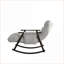Chaise berçante pliante, structure en fer massif à haut dossier réglable Repose-pieds avec poches latérales | Gris clair | Ours en peluche-2018286512