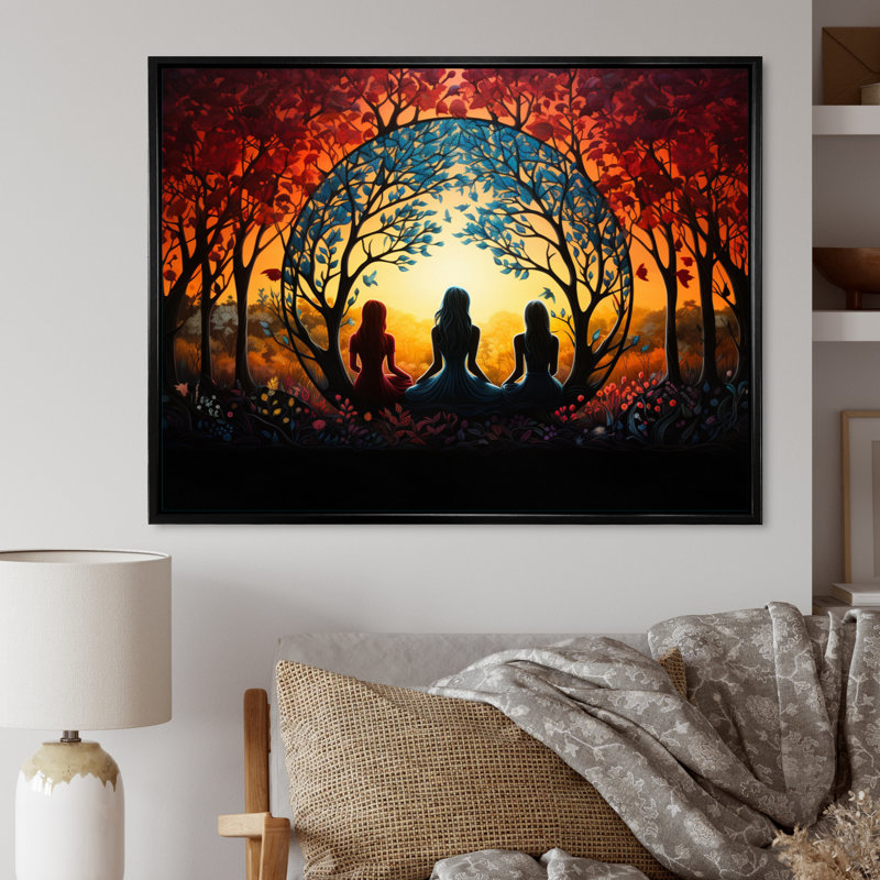 Orange, yoga noir en harmonie I, Noir, H 30 po x l 40 po x P 1,5 po