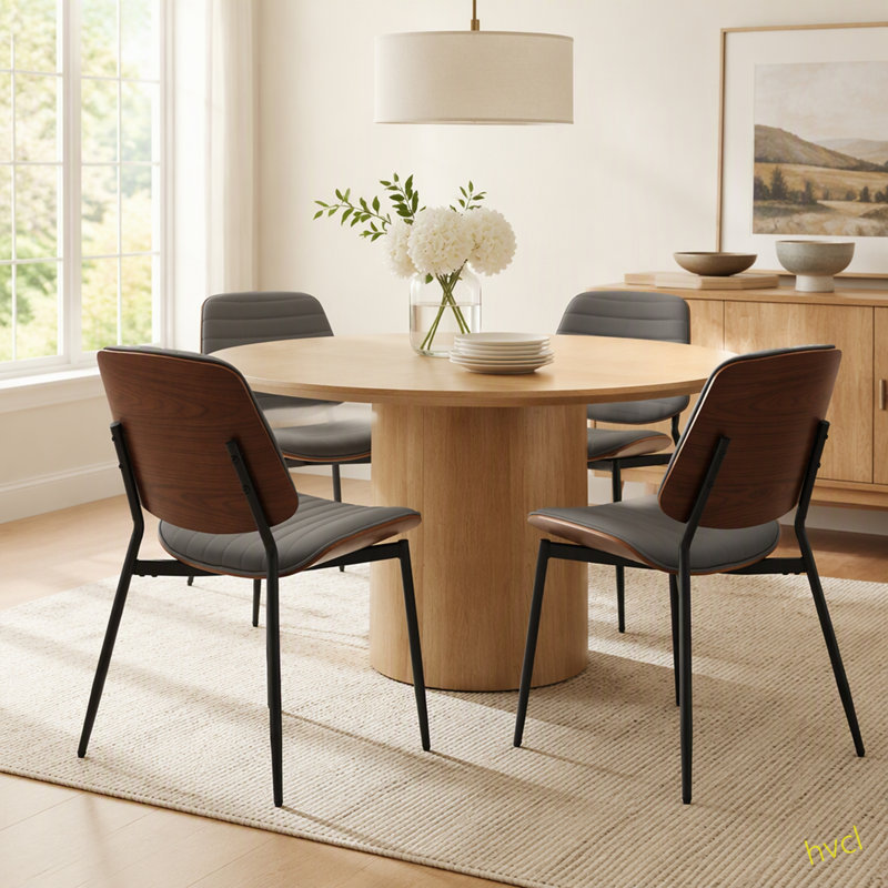 Chaises de salle à manger rembourrées Titus, 2, Gris