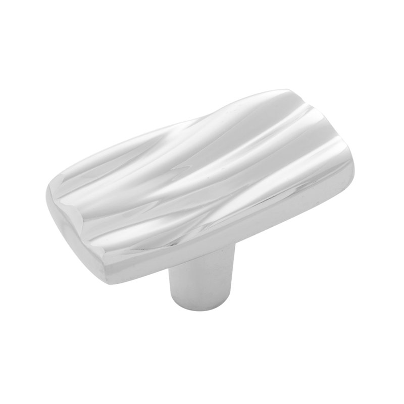 Caspian Square Knob, Polished Nickel