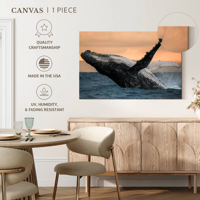 Brampt Humpback Whale Toss, 32" H x 48" W
