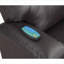 Fauteuil inclinable électrique BEIMO à siège simple, similicuir brun avec deux porte-gobelets