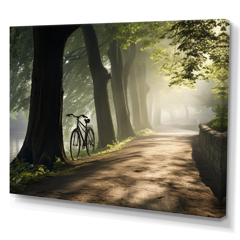 Piste cyclable vélo sereine III - impression, H 16 po x l 32 po x P 1 po, Toile tendue
