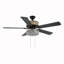 Ventilateur de plafond à double éclairage en nickel satiné l 52 po-1097027959