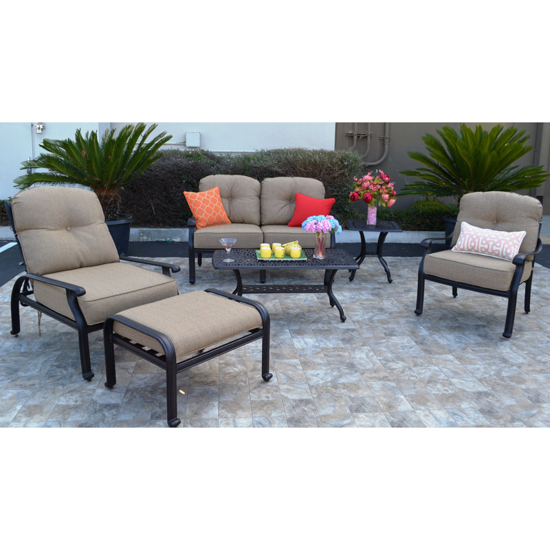 Allene 4 - Person Patio Conversation Set with Cushions