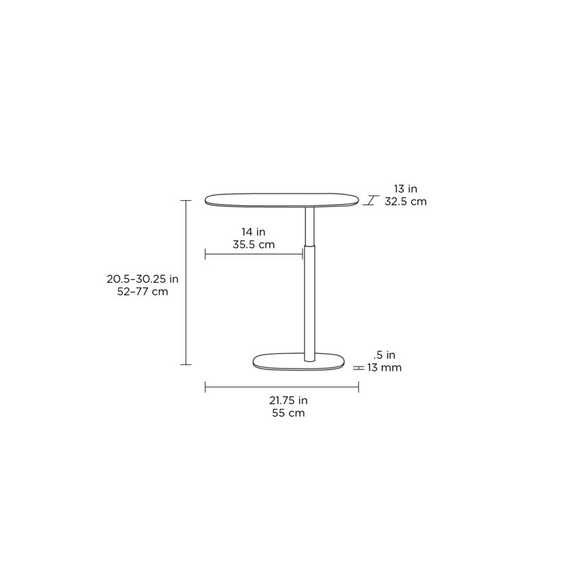 Serif End Table, Salt