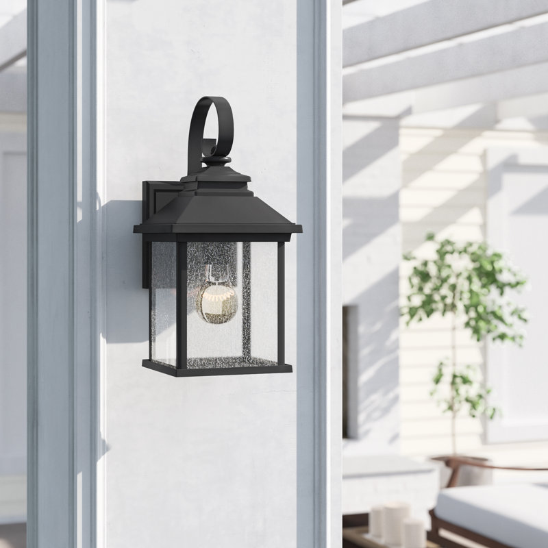 Aluminium Wall Light, 10" H x 5" W x 6" D, Noir