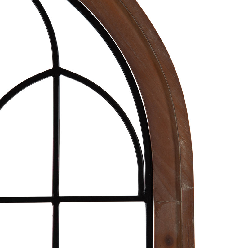 Farmhouse Abstract Wall Decor on Solid Wood, 36" H x 19" W x 1" D, Dark Brown