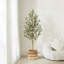 Olive artificielle Adcock avec tronc de bois véritable, plante d'olivier artificielle résistante aux rayons UV-2136049901