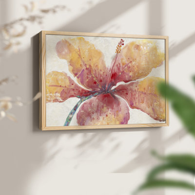 Hibiscus en fleurs - reproduction encadrée - réarmable