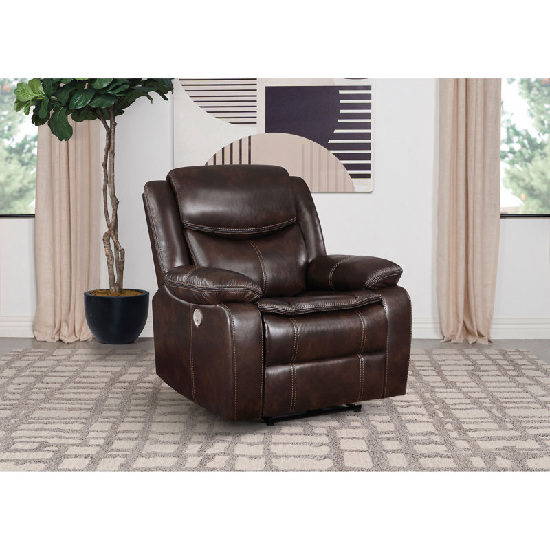 Fauteuil inclinable électrique Salerno, Marron foncé