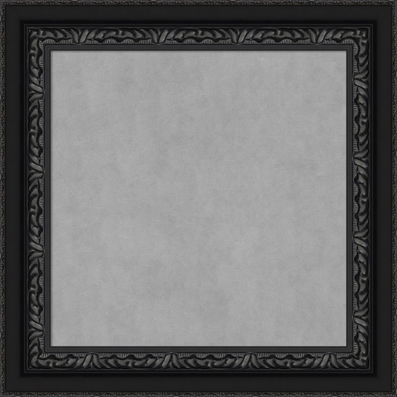 Downton Black Framed Magnetic Board - Magnet Board, Organization Board, 16" H x 16" W
