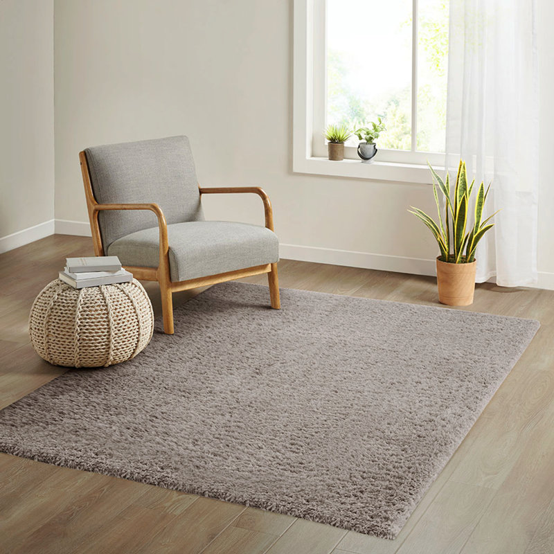 Tapis à poils longs en polyester super doux, Rectangle 3 pi 11 po x 5 pi 11 po