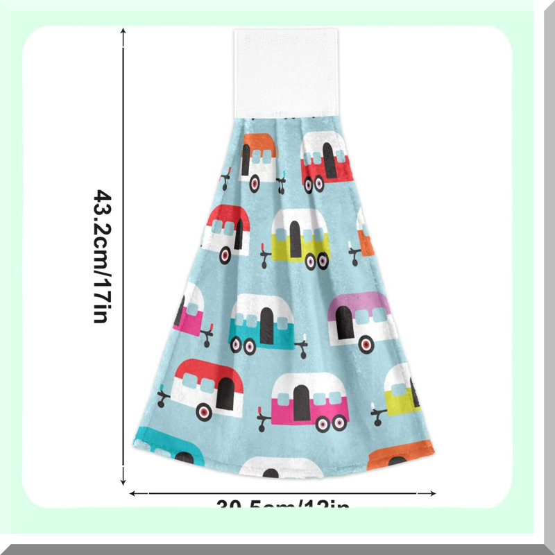 Adventure Absorb Hanging Towels - 2 Pack, 12x17 Inches, Perfect for Kitchen, Bathroom, Laundry Room, Travel Car, and Truck