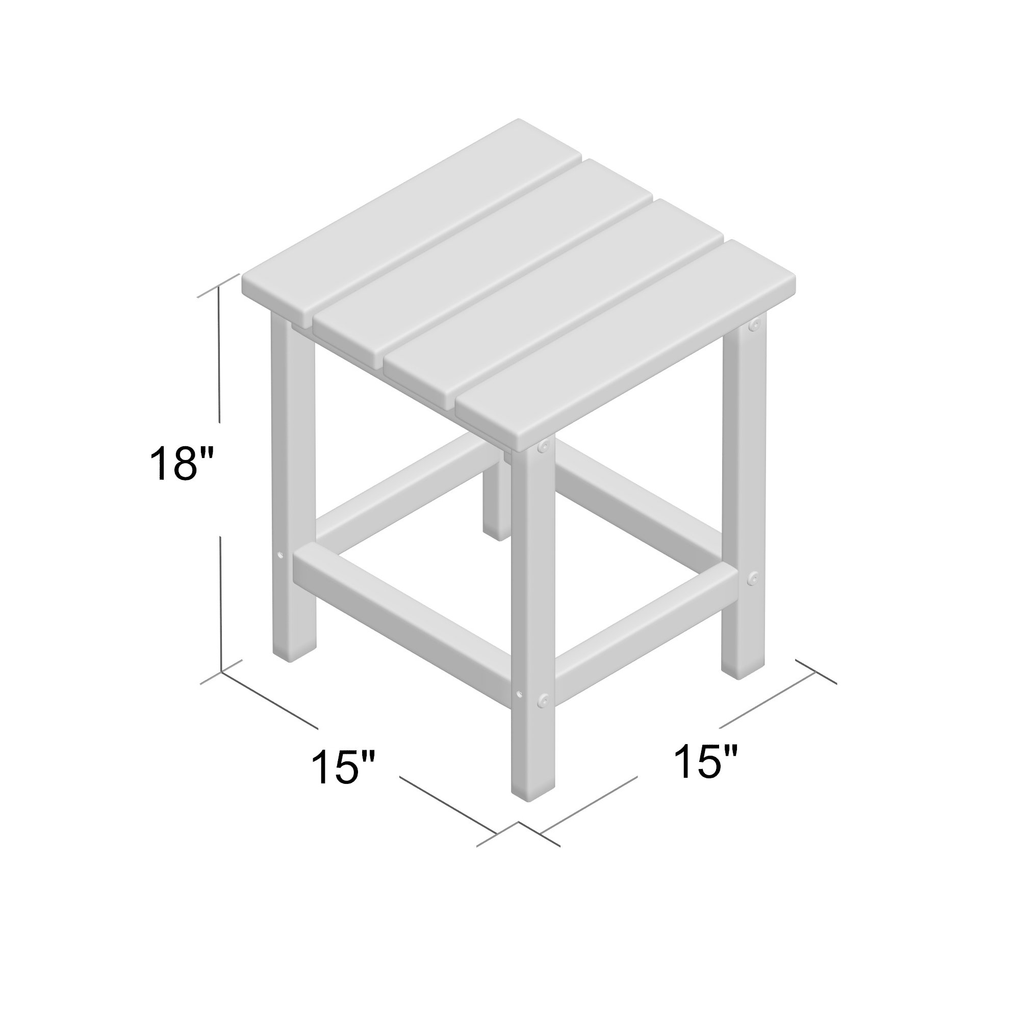 POLYWOOD South Beach 26" Counter Side Table, Tangerine